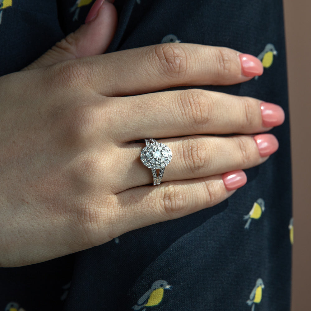 Emma 5ct Oval Cut Diamond Engagement Ring Platinum | Nekta New York